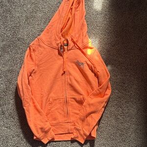 PINK Victoria's Secret Orange Bling Hoodie